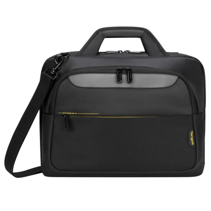 Targus Citygear Maletín Toploader Versátil Negro para Portátil y Tablet 12-14 pulgadas (35,6 cm) con Protección Dome y Asa Acolchada