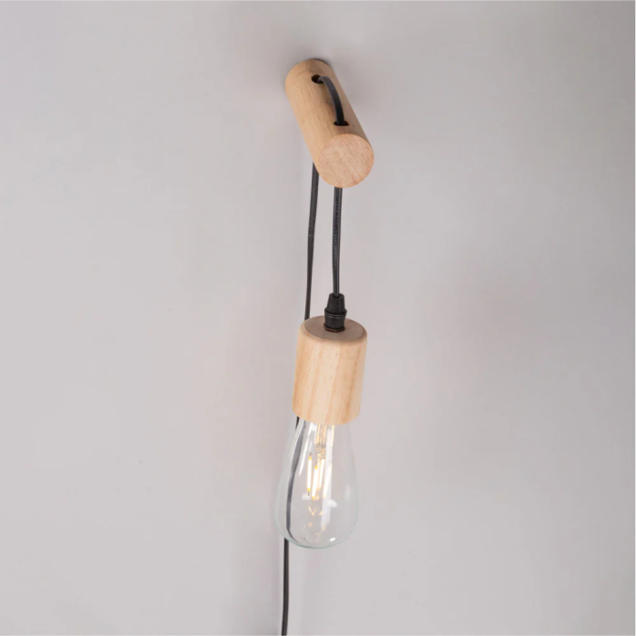Ajman Aplique de Pared Madera Luz Lectura SKD-W1010 2
