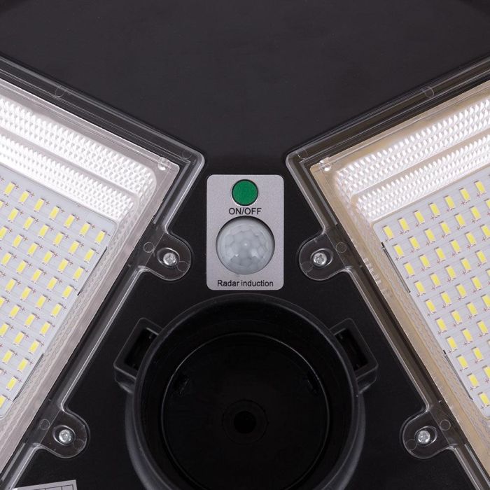 Luminaria Solar LED 90W 9000Lm 6000K IP67 Panel 6V 18W Batería 3.2V 15000mAh Farola Crepuscular con Sensor de Movimiento 2