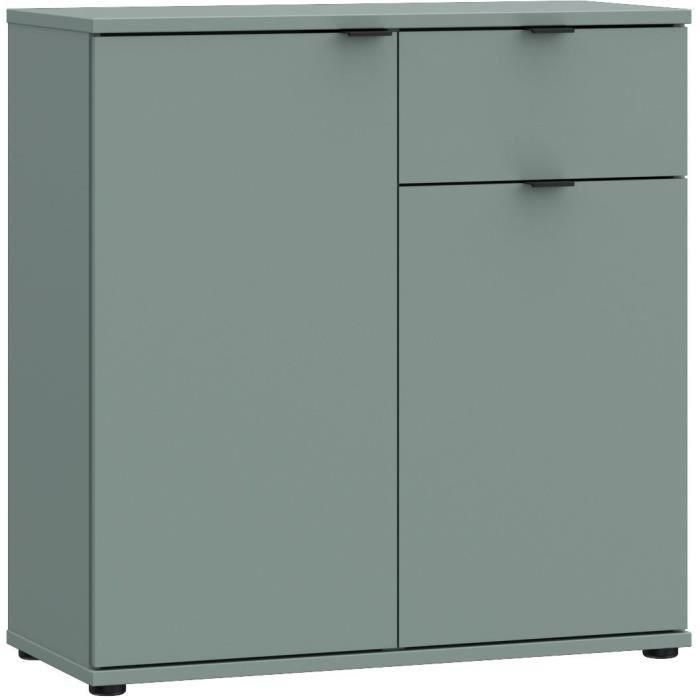 Mueble de almacenaje pequeño GANYMEDE GNMK222LU59 - Aparador 2 puertas, 1 cajón - Salvia - 80,1 x 34,1 x 82,3 cm 0 Mueble de almacenaje pequeño GANYMEDE GNMK222LU59 - Aparador 2 puertas, 1 cajón - Salvia - 80,1 x 34,1 x 82,3 cm 0
