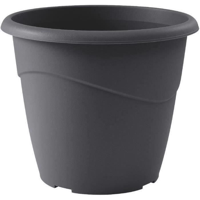 EDA Marina Maceta redonda Polipropileno sin perforar, Ø 40 cm, 23 L, Gris antracita, exterior/interior, resistente heladas y UV 0 EDA Marina Maceta redonda Polipropileno sin perforar, Ø 40 cm, 23 L, Gris antracita, exterior/interior, resistente heladas y UV 0