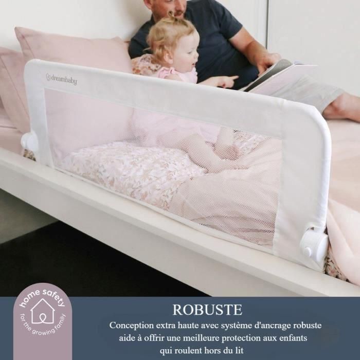 Dreambaby DRE9312742477424 Maggie Barrera de Seguridad para Camas Estándar y Planas, 110 cm Ancho x 50 cm Alto 2 Dreambaby DRE9312742477424 Maggie Barrera de Seguridad para Camas Estándar y Planas, 110 cm Ancho x 50 cm Alto 2