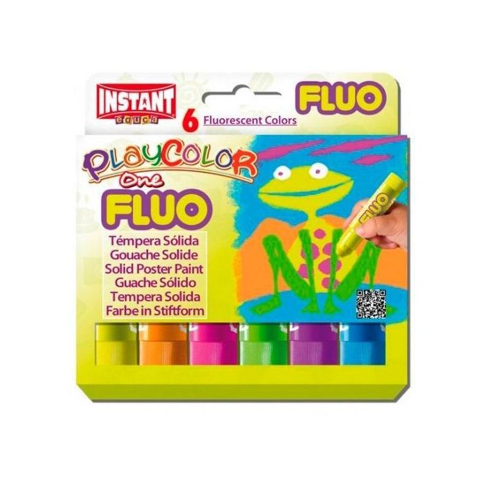 Instant Témperas Sólidas One Fluo En Barra Estuche De 6 C-Surtidos Fluorescentes Instant Témperas Sólidas One Fluo En Barra Estuche De 6 C-Surtidos Fluorescentes