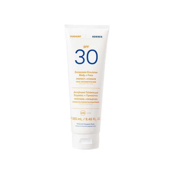 Korres Yogurt Protector Solar Facial y Corporal SPF30 250 mL