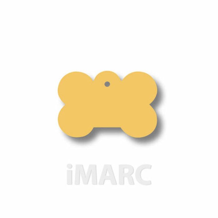 Placa identificativa para collar Imarc Bone Amarillo 1