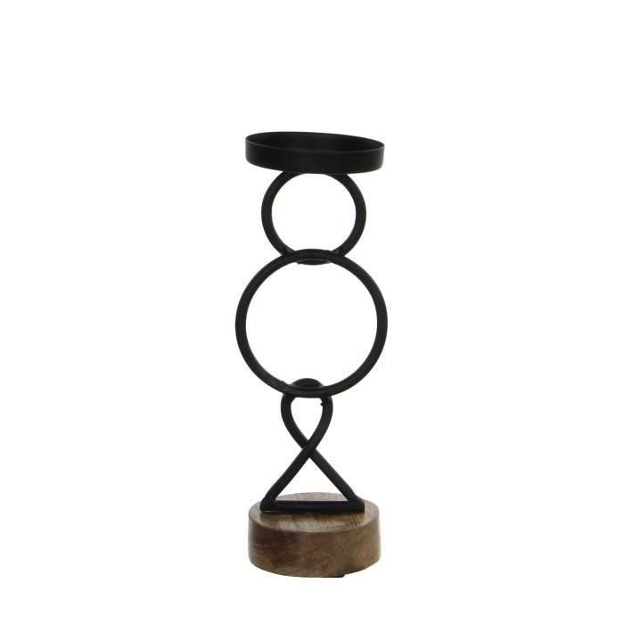 EDELMAN Candelabro de Hierro Negro, 9 x 8 x 24 cm EDELMAN Candelabro de Hierro Negro, 9 x 8 x 24 cm
