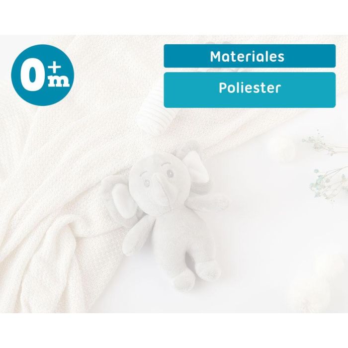 KioKids Peluche Sonajero Elefante Dolci Amici +0 Meses Gris 5