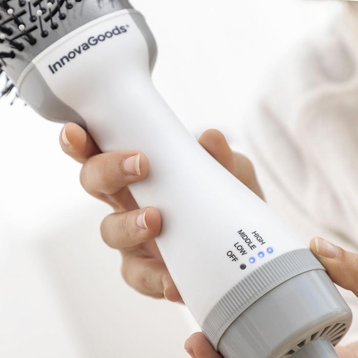 Cepillo Secador y Voluminizador Iónico Volumio InnovaGoods Blanco Gris 1000 W 5 Cepillo Secador y Voluminizador Iónico Volumio InnovaGoods Blanco Gris 1000 W 5