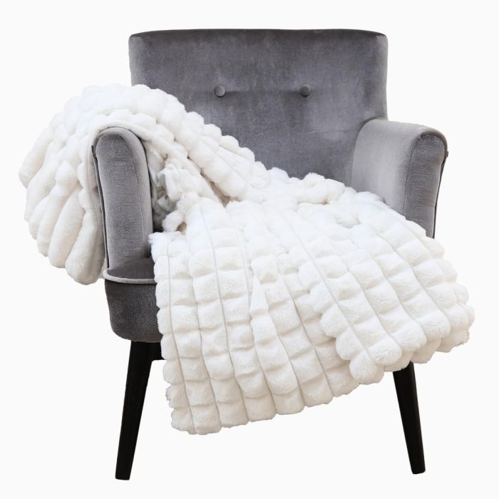 Manta Sofa Urban DKD Home Decor Crudo 170 x 130 cm (2 Unidades) 2 Manta Sofa Urban DKD Home Decor Crudo 170 x 130 cm (2 Unidades) 2