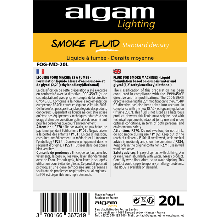 Líquido Media Densidad Para Máquinas De Humo - 20Lts 1 Líquido Media Densidad Para Máquinas De Humo - 20Lts 1