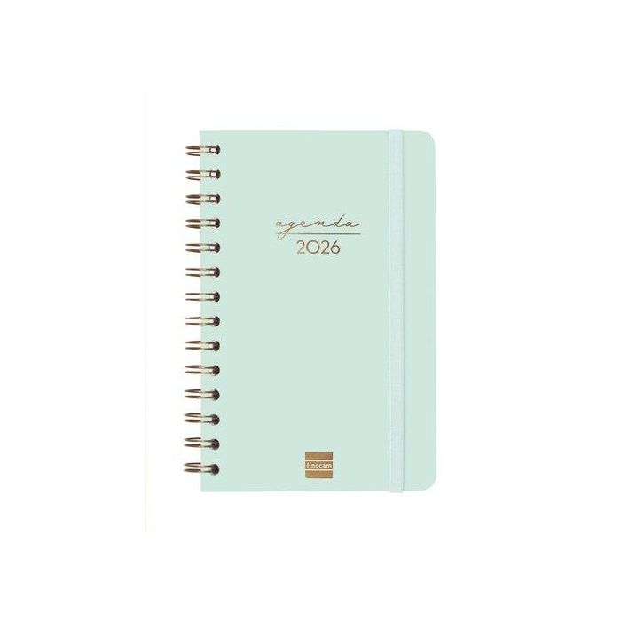 Finocam Agenda Espiral Alma E5-117x181 mm Svh Tapa Dura Menta 2026