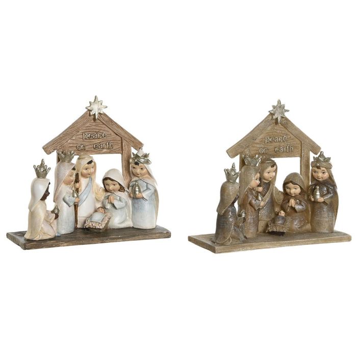 Belén de Navidad DKD Home Decor Azul Marrón Dorado Resina 7 x 7 x 15,5 cm (2 Unidades) Belén de Navidad DKD Home Decor Azul Marrón Dorado Resina 7 x 7 x 15,5 cm (2 Unidades)