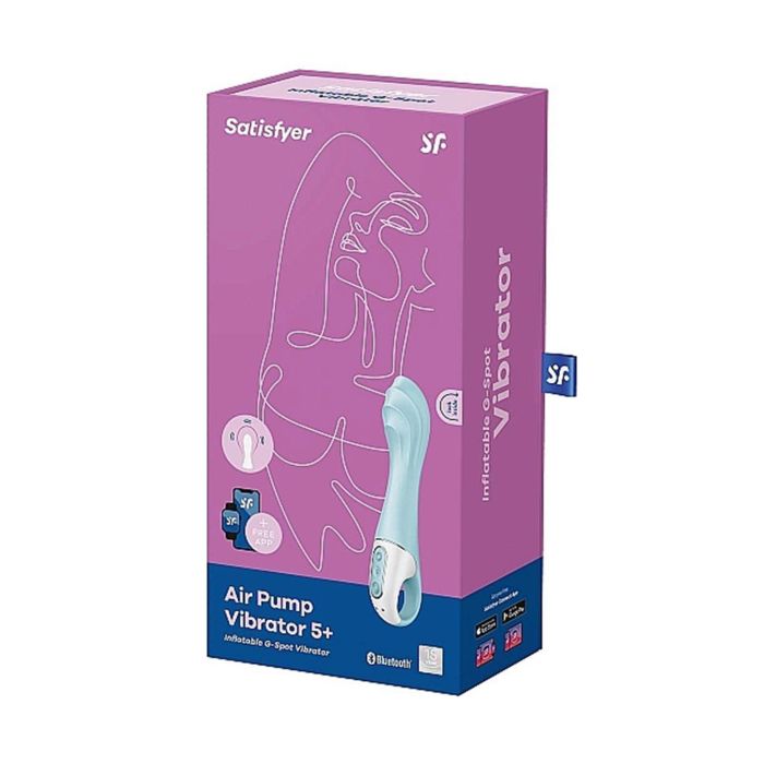 Satisfyer Air pump vibrator 5+ vibrador punto g inflable azul