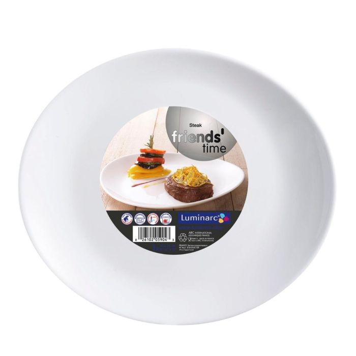 Plato Steak Opal Friends Time Luminarc 30x26 cm 5