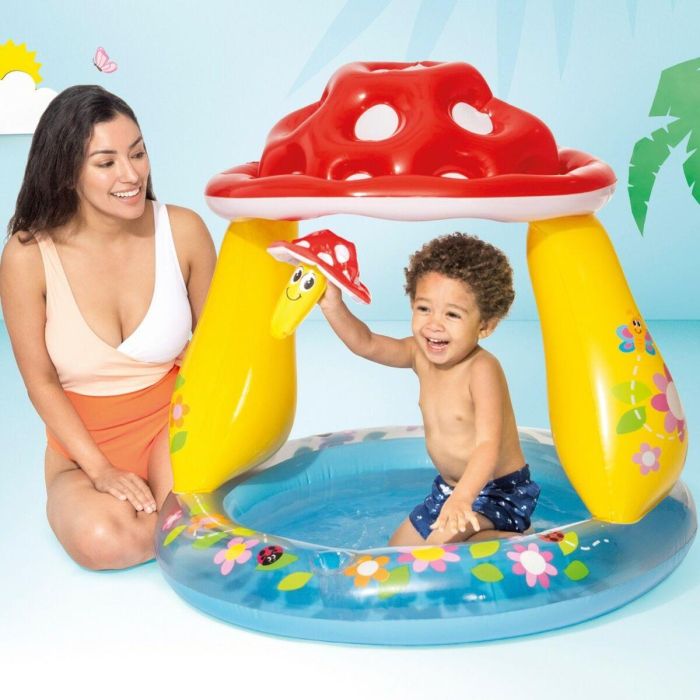 Piscina Hinchable para Niños Intex Champiñones Toldo 45 L 102 x 89 x 102 cm (6 Unidades) 1