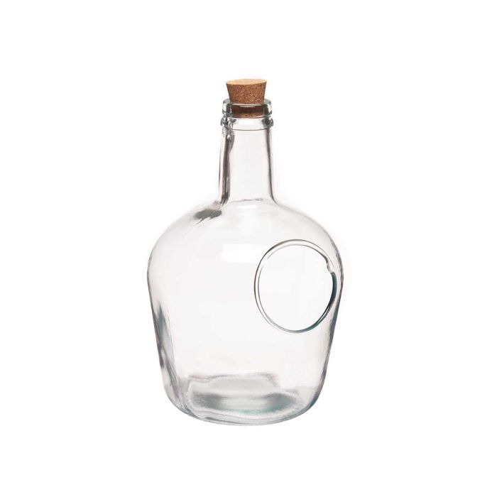 Garrafa Giftdecor 4L con agujero y tapón de corcho, 19x31x19 cm, vidrio transparente (4 Unidades) 1 Garrafa Giftdecor 4L con agujero y tapón de corcho, 19x31x19 cm, vidrio transparente (4 Unidades) 1