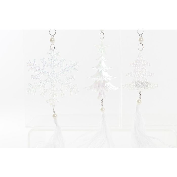 DKD Home Decor Decoración Colgante de Navidad Fantasía Multicolor de Acrílico y Purpurina, 26 cm, Surtido (24 Unidades) 2