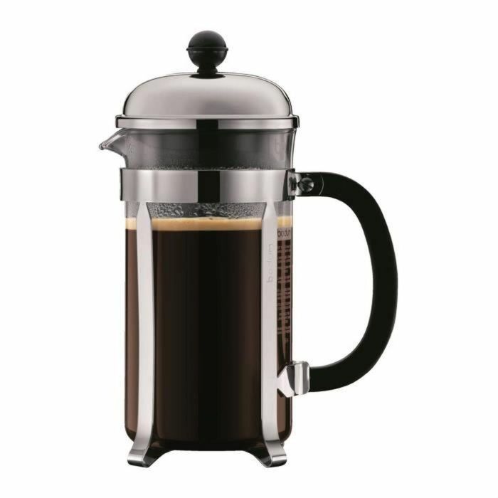 BODUM CHAMBORD Juego de cafeteras de prensa francesa - 8 tazas - 1L - Gris - Con 2 vasos de doble pared Pavina 0.35l 3 BODUM CHAMBORD Juego de cafeteras de prensa francesa - 8 tazas - 1L - Gris - Con 2 vasos de doble pared Pavina 0.35l 3