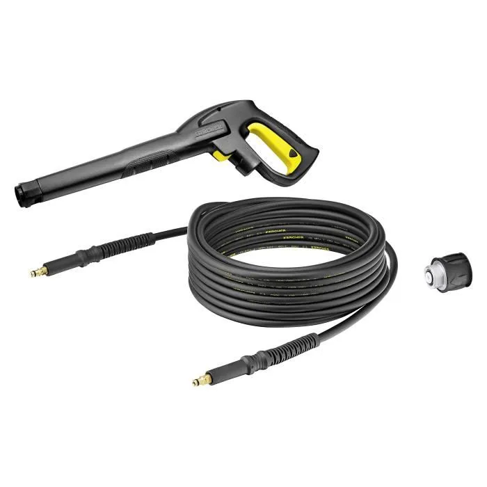 Kärcher Set de acoplamiento rápido compatible con todas las máquinas, excepto modelos con carrete, incluye empuñadura, manguera 7.5m y adaptador 1
