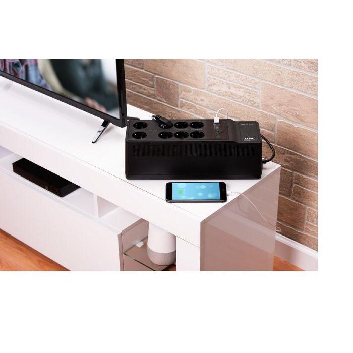 APC Back-UPS 650VA 230V 1 USB charging port - (Offline-) USV sistema de alimentación ininterrumpida (UPS) En espera (Fuera de línea) o Standby (Offline) 0,65 kVA 400 W 8 salidas AC 2 APC Back-UPS 650VA 230V 1 USB charging port - (Offline-) USV sistema de alimentación ininterrumpida (UPS) En espera (Fuera de línea) o Standby (Offline) 0,65 kVA 400 W 8 salidas AC 2