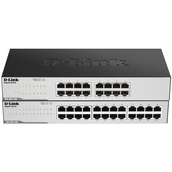 D-Link GO-SW-24G Switch de Escritorio 24 Puertos Gigabit No Administrado Plug & Play Ethernet Eficiente 2