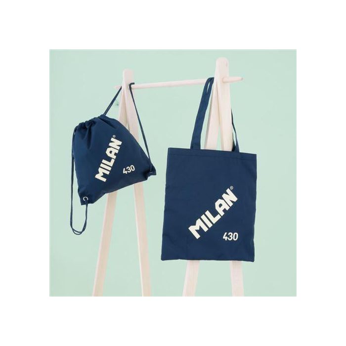 Bolsa Con Asas Milan Tote Bag Serie 1918 Color Azul Marino 380x410 mm 1