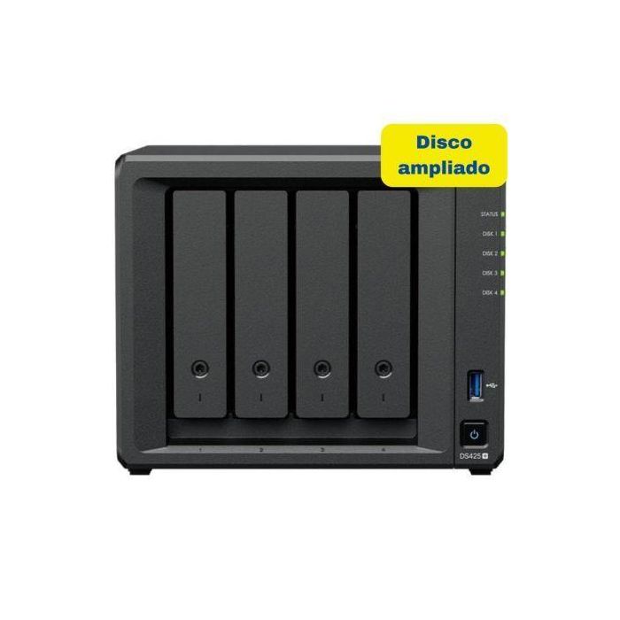 Almacenamiento en Red NAS Synology DS425+ 16TB Negro Intel Celeron J4125 0 Almacenamiento en Red NAS Synology DS425+ 16TB Negro Intel Celeron J4125 0