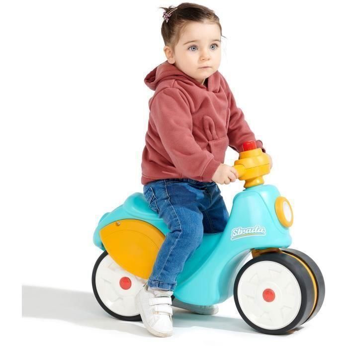 FALK - Patinete infantil Strada - Ruedas silenciosas, manillar direccional con bocina - Azul y amarillo 4 FALK - Patinete infantil Strada - Ruedas silenciosas, manillar direccional con bocina - Azul y amarillo 4