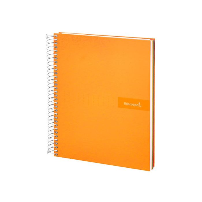 Cuaderno Espiral Liderpapel A4 Micro Crafty Tapa Forrada 120H 90 gr Cuadro 5 mm 5 Bandas 4 Colores Color Naranja 3