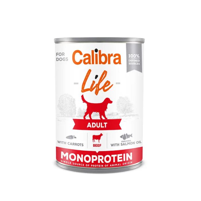 Calibra Dog Life Lata Adult Ternera Con Zanahorías 6x400 gr