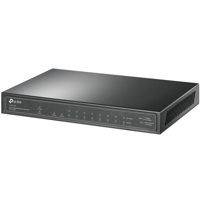 Tp-link TL-SG1210P Switch Gigabit 10 Puertos con 8 Puertos PoE+, 1 SFP, Sin Ventilador 2 Tp-link TL-SG1210P Switch Gigabit 10 Puertos con 8 Puertos PoE+, 1 SFP, Sin Ventilador 2