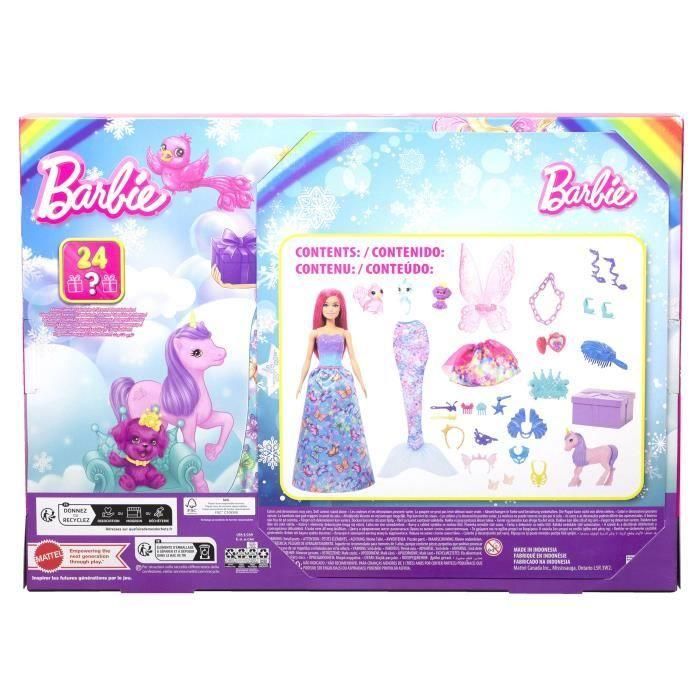 Barbie-Calendario de Adviento Barbie Dreamtopia-Muñeca y accesorios HRG90 1