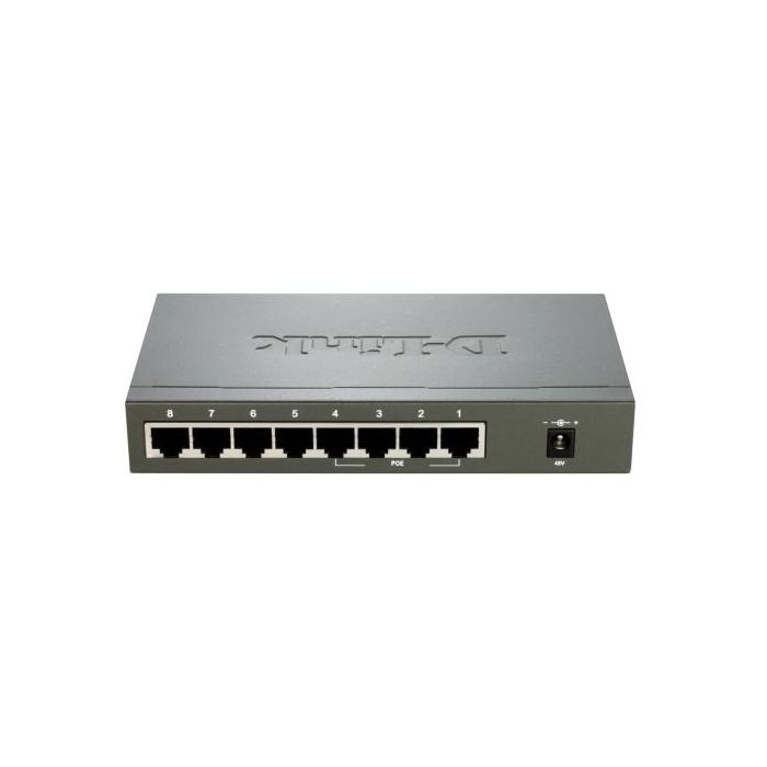 D-Link DES-1008PA Switch de Escritorio Fast Ethernet de 8 Puertos, 4 con Power over Ethernet (PoE), No Gestionable, 1.6 Gbps, 69W 2
