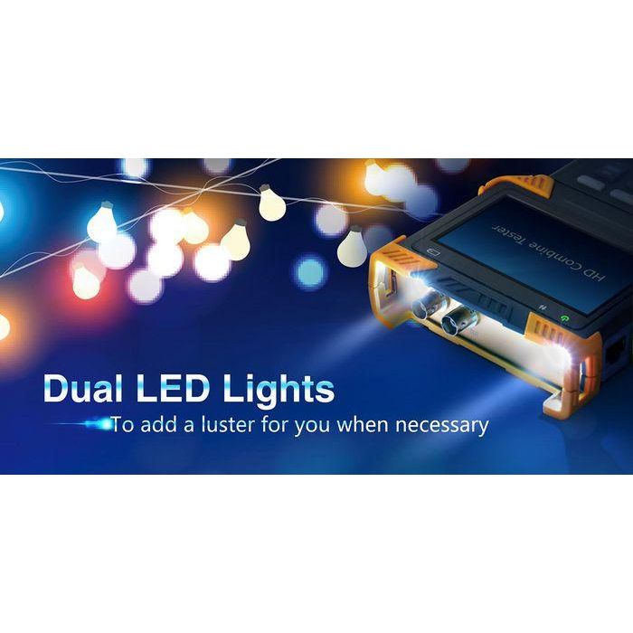 Ernitec Monitor de Prueba 4" 4K Wi-Fi HDCVI/AHD/TVI/CVBS DC12V Salida 12V 2A 1