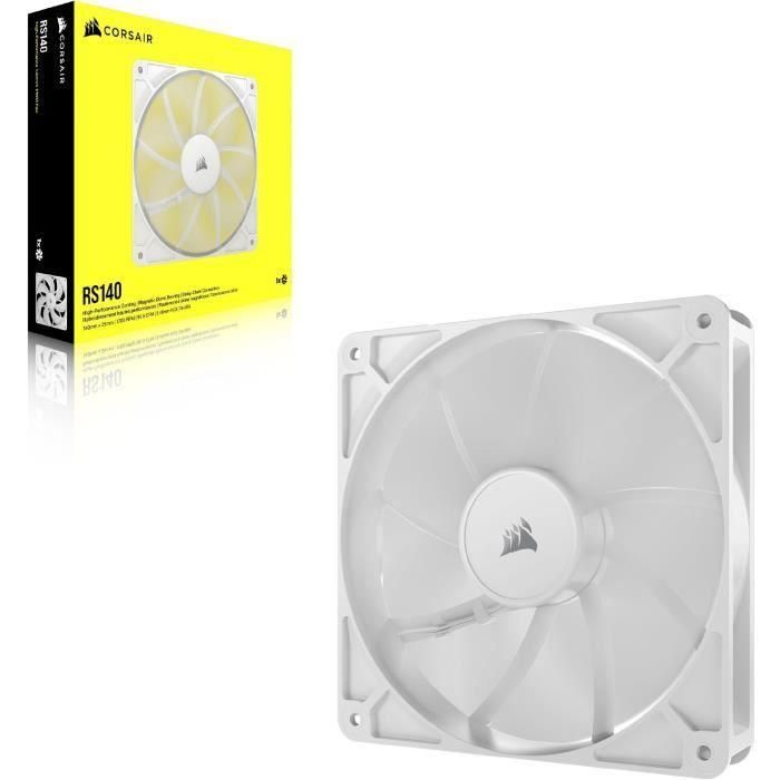 Corsair RS140 Ventilador de Refrigeración PWM 140 mm Blanco para PC - Mantiene Componentes a Temperatura Óptima y Aporta un Estilo Elegante 4