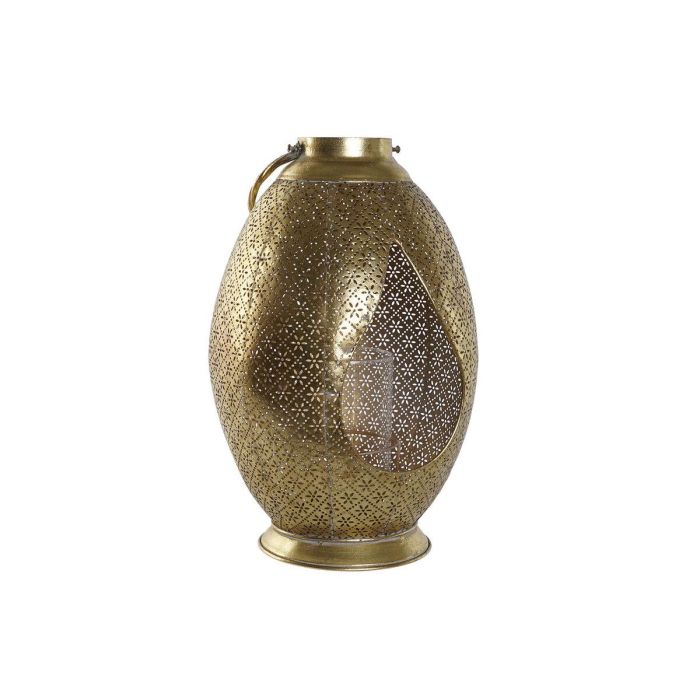 DKD Home Decor Portavela Árabe de Metal y Cristal Dorado 24x38.5x24 cm 0 DKD Home Decor Portavela Árabe de Metal y Cristal Dorado 24x38.5x24 cm 0