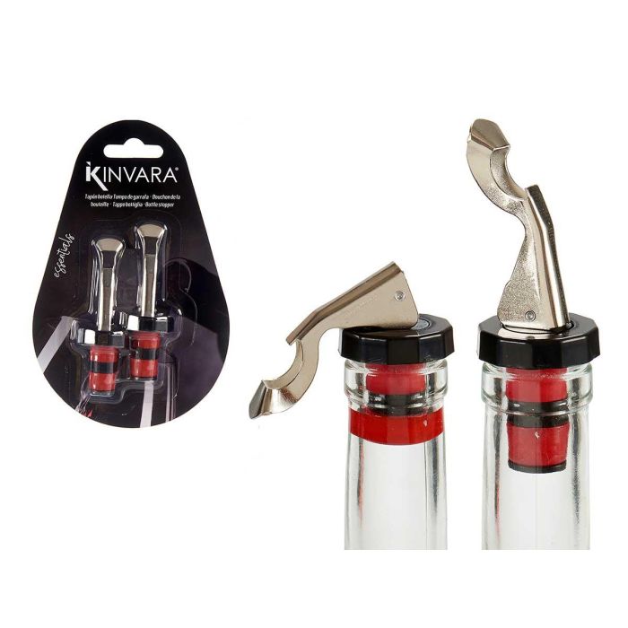 Set 2 Cierrabotellas Kinvara Metal y Silicona 12x18.5x3.5 cm (36 Unidades) Set 2 Cierrabotellas Kinvara Metal y Silicona 12x18.5x3.5 cm (36 Unidades)
