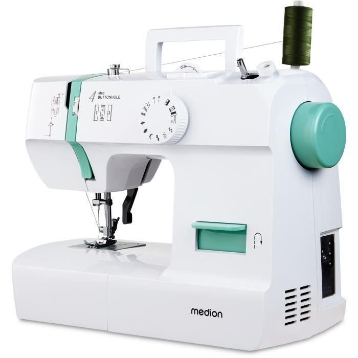 Máquina de coser - MEDION - SM 70 - 71W - 12 puntadas - 700 rpm - LED - Turquesa Máquina de coser - MEDION - SM 70 - 71W - 12 puntadas - 700 rpm - LED - Turquesa