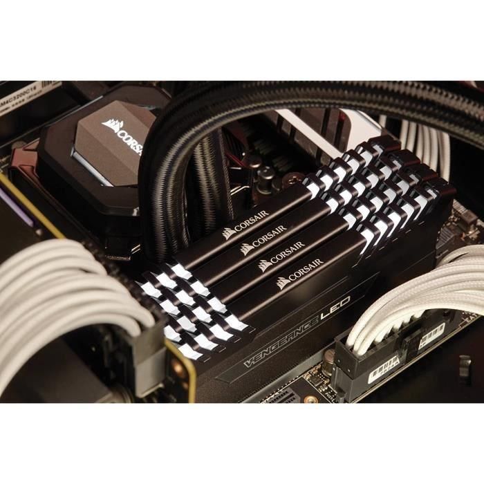 Corsair Vengeance LED Kit de Memoria RAM para PC DDR4 64GB (4x16GB) 3000MHz (PC4-24000) CL15 con Iluminación LED Blanco 2