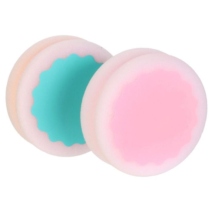 Cosmetic Club Esponja Depilatoria y Exfoliante Doble Cara Rosa y Azul 7 cm 2