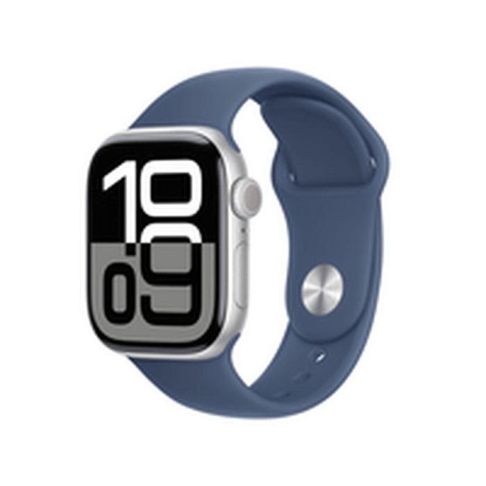 Apple Watch Series 10/ GPS/ Cellular/ 42mm/ Caja de Aluminio / Correa Deportiva Azul Denim M/L