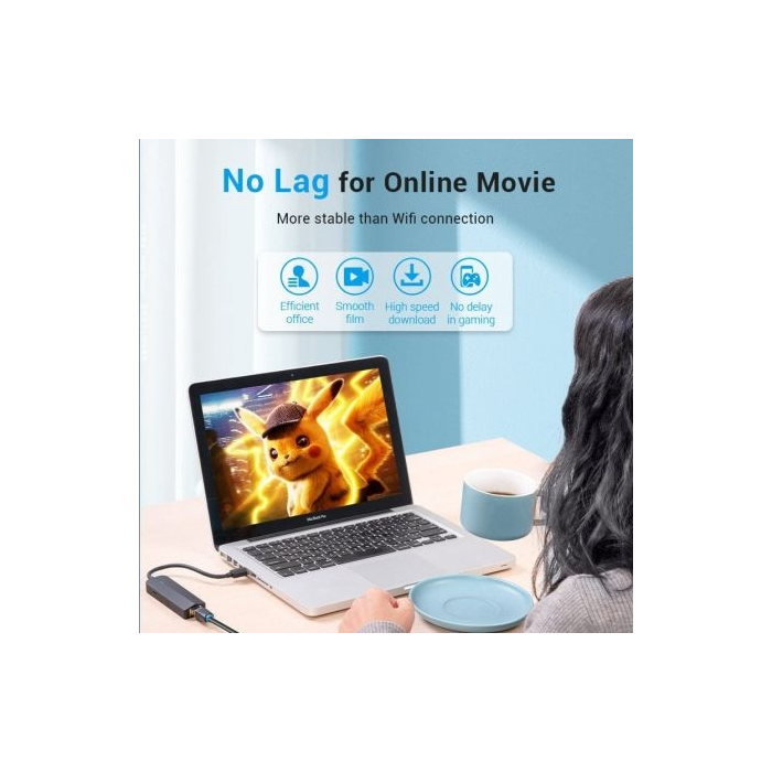 Hub USB 3.0 Vention CHNBB/ RJ45/ 3xUSB/ 1xMicroUSB PD 4 Hub USB 3.0 Vention CHNBB/ RJ45/ 3xUSB/ 1xMicroUSB PD 4