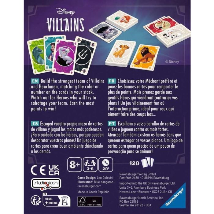 Juego Mesa Ravensburger Disney Villains - 1 Juego Mesa Ravensburger Disney Villains - 1