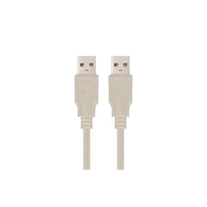 Nanocable Cable USB 2.0 con Conectores Tipo A Macho (A-M-A-M) 1 Metro Color Beis RoHS y 100% Testado 1 Nanocable Cable USB 2.0 con Conectores Tipo A Macho (A-M-A-M) 1 Metro Color Beis RoHS y 100% Testado 1
