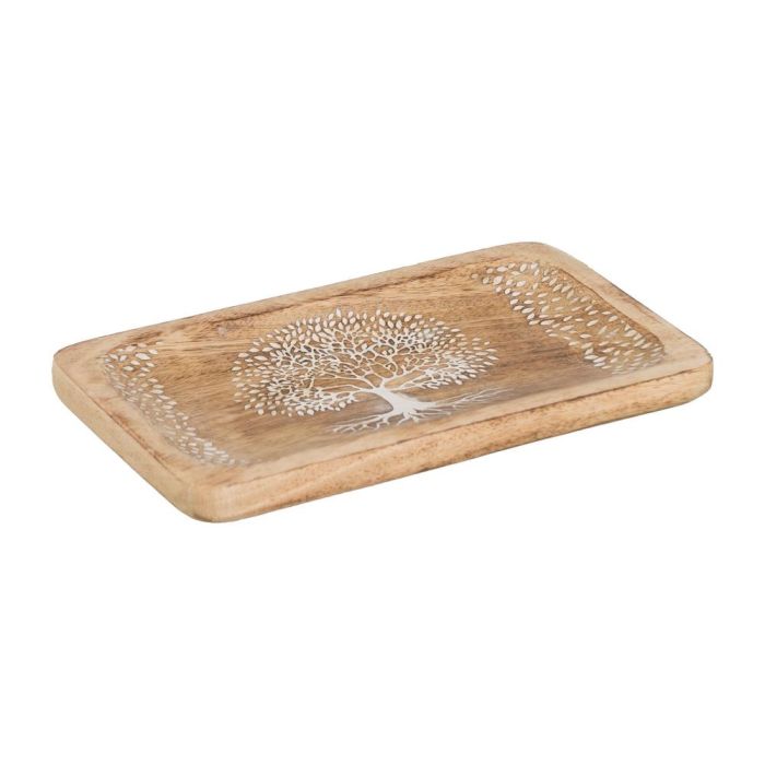 S/2 Bandejas Blanco-Natural 25 X 15 X 2,50 cm