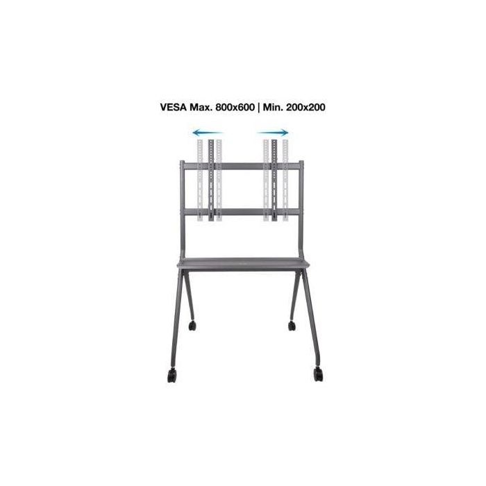 TooQ FS20205M-B Soporte de Suelo con Ruedas para TV 50-86" hasta 120kg, Aluminio/Acero Gris, Bandeja, Gestión de Cables 1 TooQ FS20205M-B Soporte de Suelo con Ruedas para TV 50-86" hasta 120kg, Aluminio/Acero Gris, Bandeja, Gestión de Cables 1