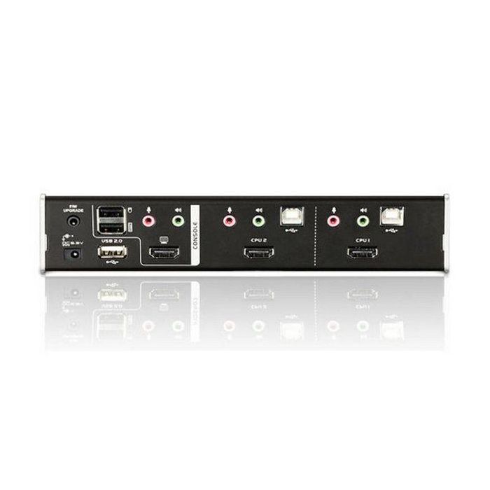 Aten CS1792-AT-G Switch KVMP HDMI/Audio USB de 2 Puertos, Controla 2 Ordenadores, Soporta Audio HD 1