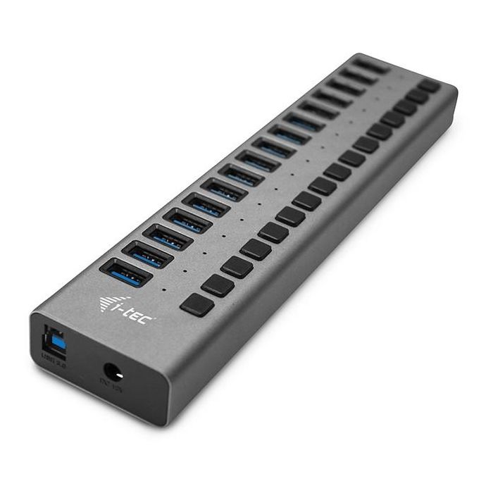Hub USB i-Tec U3CHARGEHUB16 Gris 90 W 0 Hub USB i-Tec U3CHARGEHUB16 Gris 90 W 0