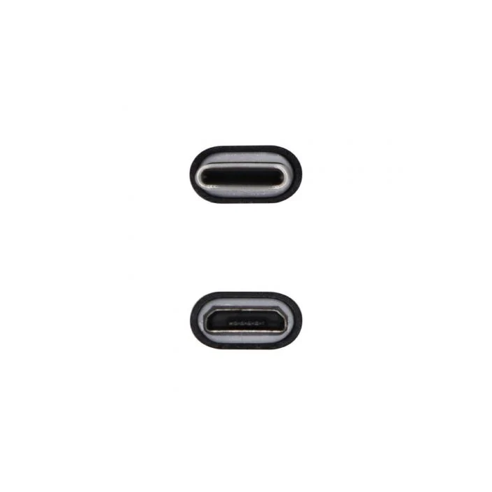 AISENS - MINI ADAPTADOR USB-C USB 2.0, TIPO MICRO-B/H-USB-C/M, NEGRO 1
