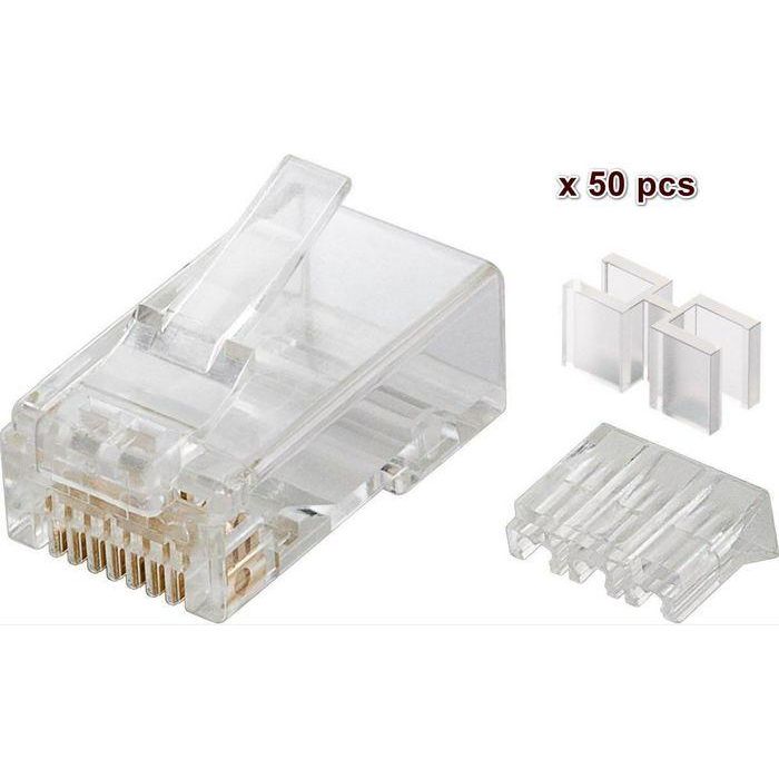 MicroConnect KON503-50 Conector Modular RJ45 CAT5e 8P8C para Cables Ethernet de Red - Rendimiento Superior y Fiable
